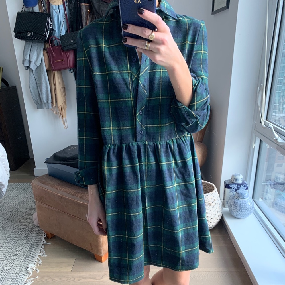 ASOS flannel dress, NWT